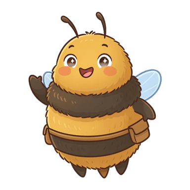 Chorzle the bee, waving hello